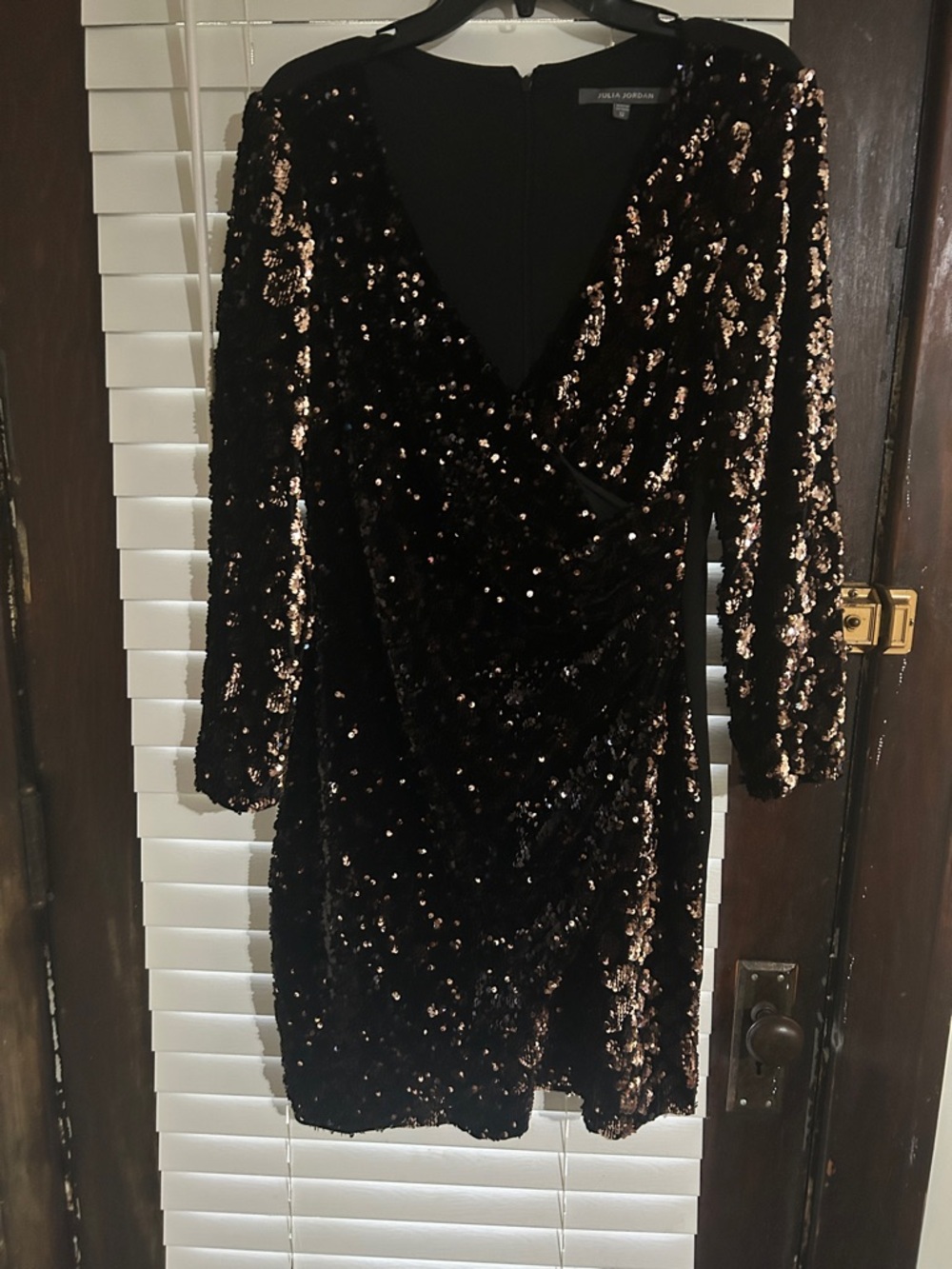 julia jordan Black Sequin Mini Dress